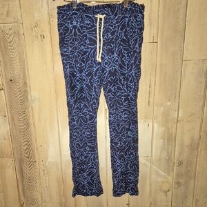 Roxy Blue Floral Straight Leg Pants